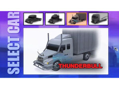 A screenshot from the truck selection menu in Big Rigs: Over the Road Racing which hilariously asks you to select a car. (Image Source: Steam)