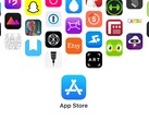 App Store logo with icons of popular apps. Apple must now defend its fees for payments made outside the store.