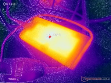 AC adapter reaches over 47 C when running demanding loads