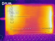 Heatmap of the top case at idle