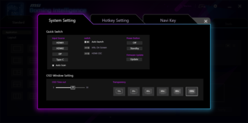 System Setting page