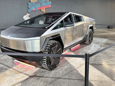 Cybertruck's light bar pops open to reveal a huge frunk (image: @MatthewDR/Twitter)