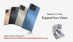 The Zenfone 11 Ultra retails for $100/€100 less than the ROG Phone 8. (Image source: ASUS)