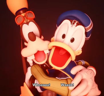 Donald and Goofy show up at the end of the trailer.