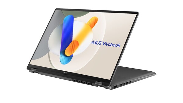 The Asus Vivobook 16 Flip has a Lumina OLED display. (Image source: Asus)