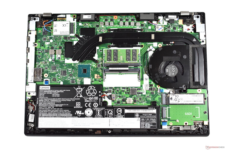 View of the Lenovo ThinkPad T15p Gen 1's interior