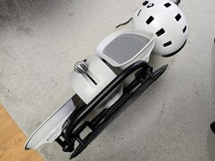 The device takes up very little space when stored upright