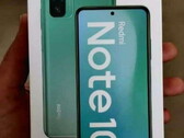 The Redmi Note 10 could have an AMOLED display, according to leaked packaging. (Image source: @yabhishekhd)