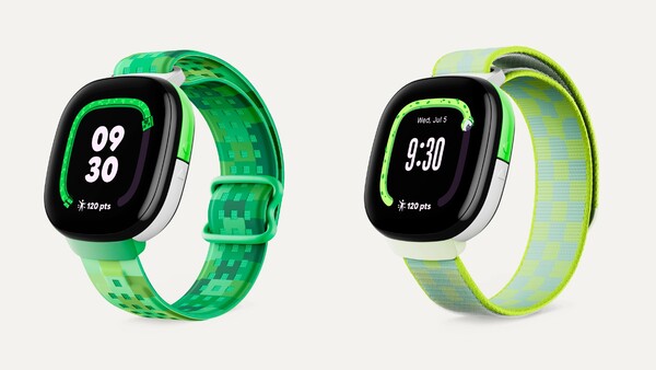 Fitbit Ace LTE Minecraft and Space Bacon bands. (Image source: Google)