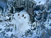 An image showing a snowy landscape in Thronebreaker: The Witcher Tales.