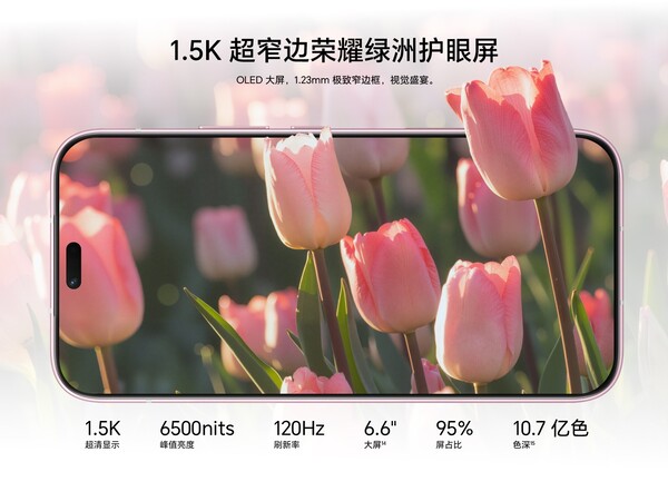 The Honor X80i has an OLED display with a peak brightness of 6500 nits.