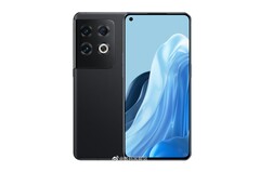 An alleged render of the Oppo Reno8 Pro. (Image source: Weibo)
