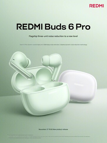 Redmi Buds 6 Pro teaser (Image source: Redmi - machine translated)