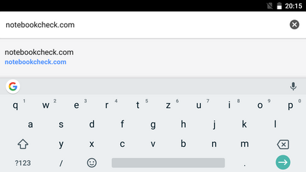 On-screen keyboard in landscape format