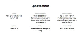 Core specs (Image source: Samsung)