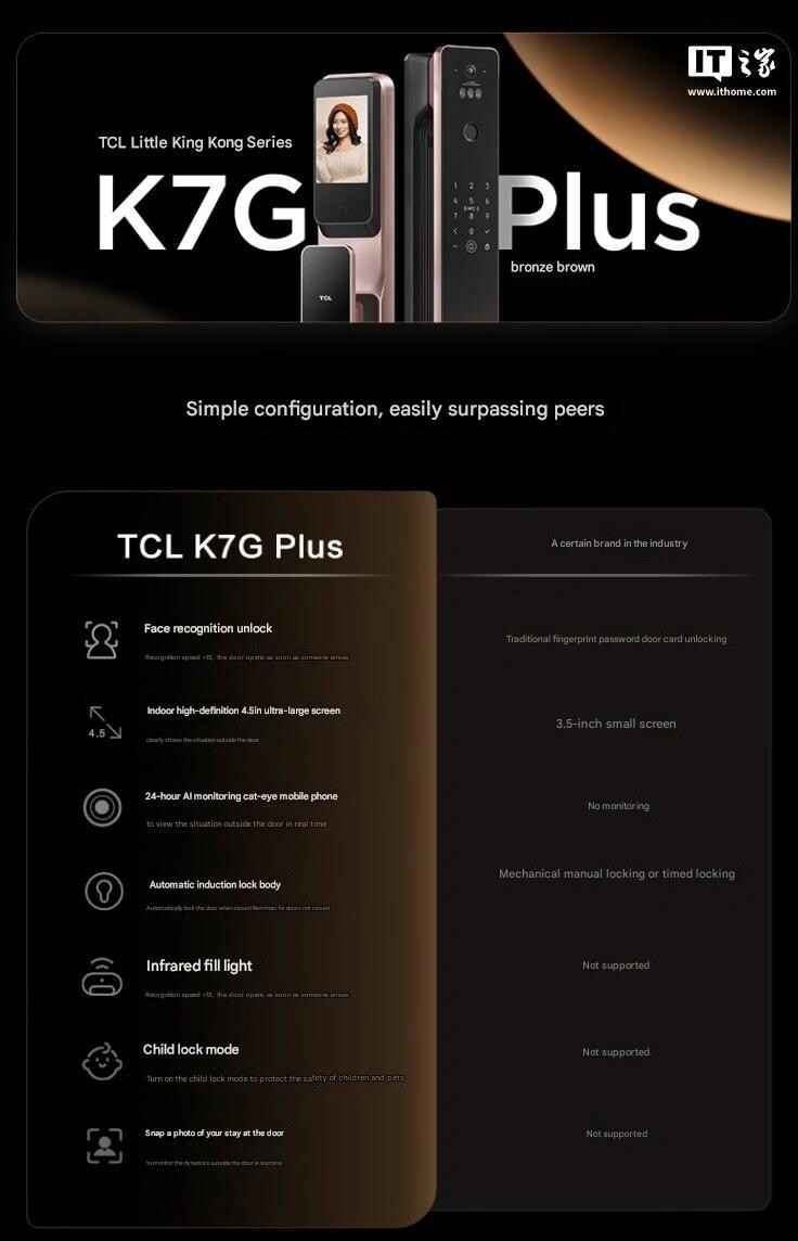 The TCL K7G Plus Bronze Brown has arrived in China. (Image source: IT Home via Google Translate)