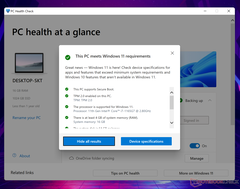 The new PC Health Check app is more detailed than the original version. (Image source: NotebookCheck) 