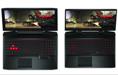 Last year's Omen 15 (left) compared to this year's model: notice the slight size difference and the reduced bezels. (Source: HP)