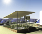 A diagram shows how you could use the solar panel to grow crops in arid conditions. (Image source: Cell Reports Physical Science)