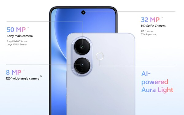 The Vivo V60 Lite has support for 4K video recording.