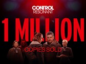 A banner announcing Control Resonant selling 1 million copies
