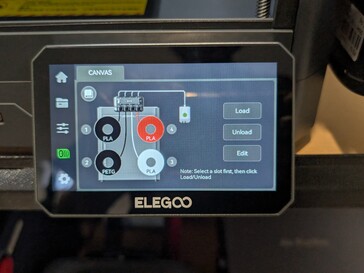 Canvas UI on the Centauri Carbon 2 touchscreen.
