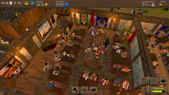 A screengrab of the game showcasing a tavern full of customers (image source: SteamDB)