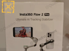 Quite a few details about the Insta360 Flow 2 Pro can be gleaned from its leaked packaging. (Image source: @Quadro_News)