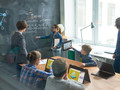This school spent all their budget on the Lenovo 500e and couldn't afford to upgrade their blackboards. (Source: Lenovo)