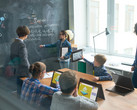 This school spent all their budget on the Lenovo 500e and couldn't afford to upgrade their blackboards. (Source: Lenovo)
