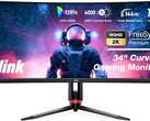 34-inch ultrawide curved Jlink gaming monitor is now even cheaper at US$380 for Prime members (Source: Amazon)