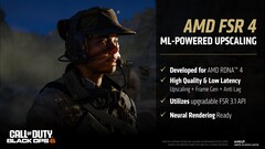 AMD FSR 4 makes use of RDNA 4&#039;s FP8 prowess for upscaling and frame generation. (Image Source: AMD)
