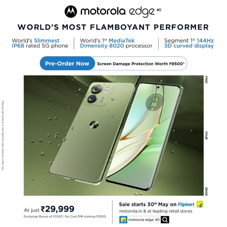 The Edge 40's latest promo event begins. (Source: Motorola IN)