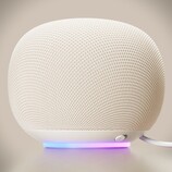 The Google Home speaker is available in four colors, including "Porcelain."