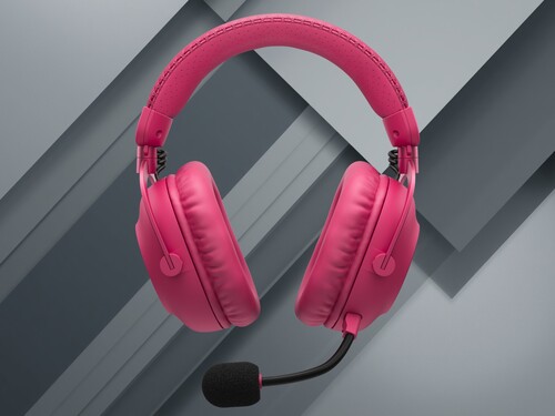 Logitech G Pro X 3 Lightspeed gaming headset in magenta shown