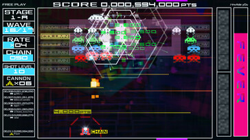 Space Invaders Extreme looks considerably more spectacular than the original.