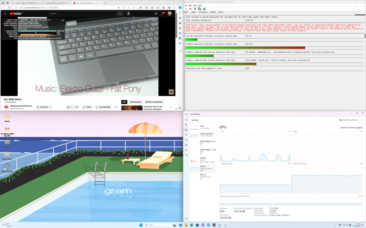 YouTube 4K60Hz test playback