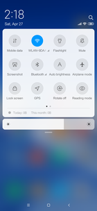 Quick Settings – light mode