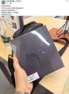 The Facebook post showing the upcoming Vivo X500 box
