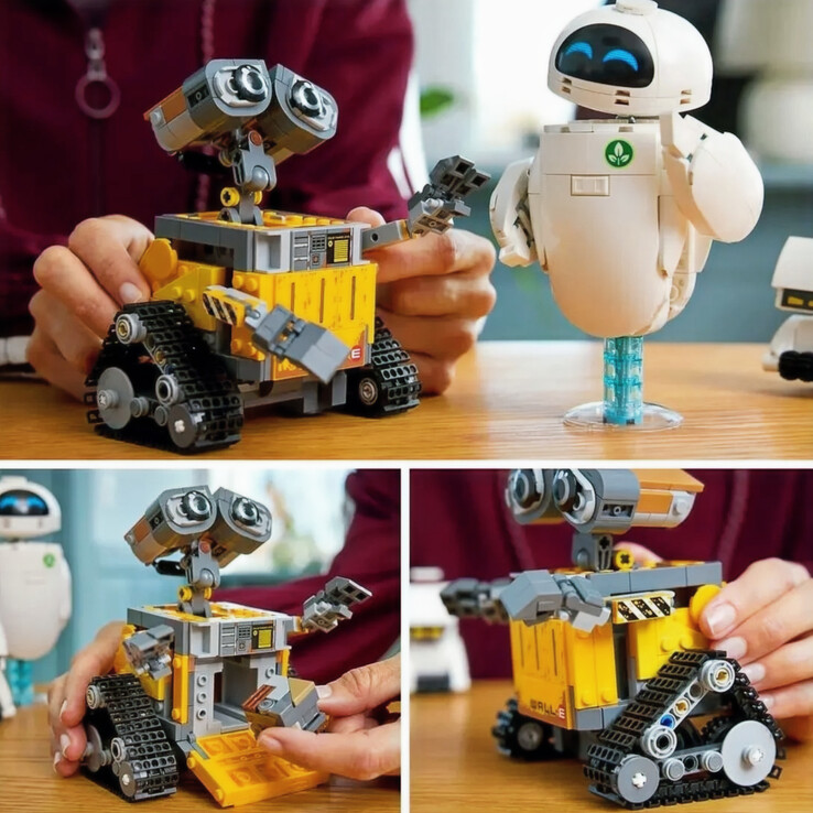 An image showing WALL-E and EVE in LEGO. (Image source: Magazineluiza)