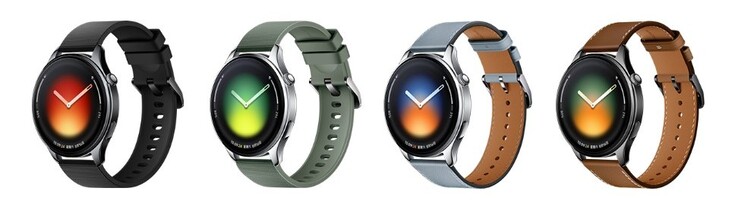 The four color variants of the Xiaomi Watch 5.
