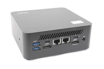 Rear: 2x USB-A 3.2 Gen. 2 (10 Gbps), 2x USB-C w/ Thunderbolt 4 + Power Delivery + DisplayPort, 2x HDMI 2.1, 2x RJ-45 (2.5 Gbps), Barrel AC adapter
