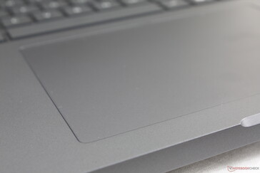 13.4 x 9 cm clickpad is quiet and a bit on the softer side