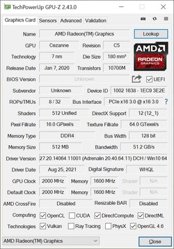 GPU-Z Radeon RX Vega 8