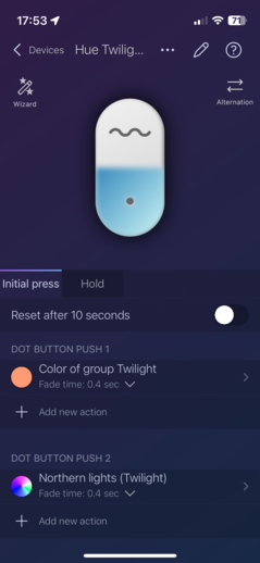 iConnectHue 5.6 supports the Hue Twilight lamp. (Image source: iConnectHue)
