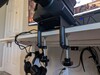 Wheelbase and steering wheel mounted using desk clamp.