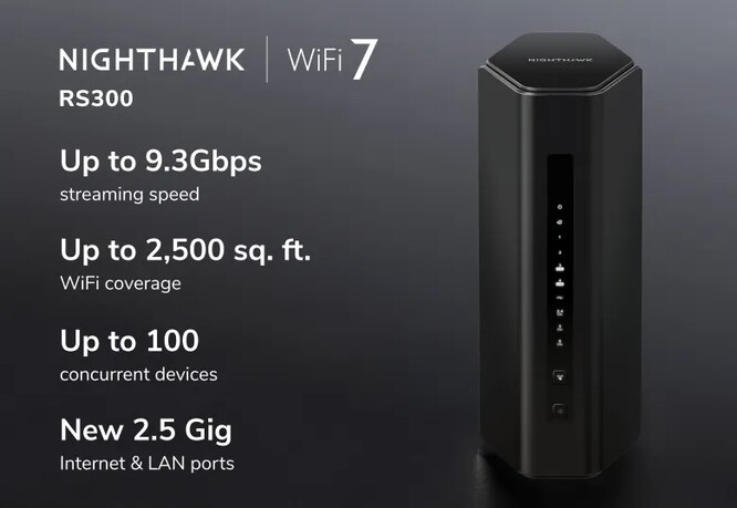 The NETGEAR Nighthawk RS300 boasts speeds up to 9.3 Gbps. (Source: Netgear)