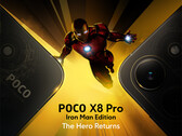 The Poco X8 Pro Iron Man Edition features a unique rear design.