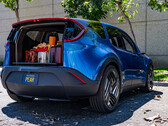 The trunk of the Fisker PEAR neatly stows away in the body panels instead of hinging open like a traditional trunk. (Image source: Fisker)
