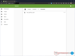 Files can be uploaded from PC just like an Android phone